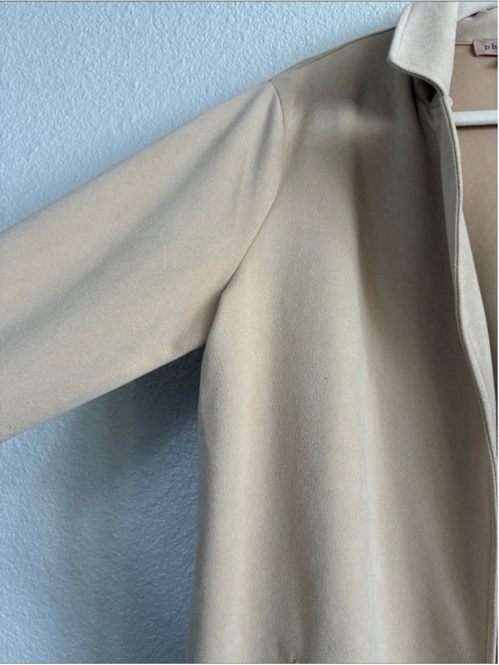 Philosophy Beige Trench Coat Large - Picture 3 of 5